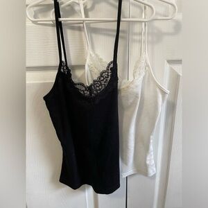 Womens shein black & white tank top